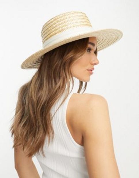 ASOS Asos design natural straw easy boater with size adjuster and white band ajánlat