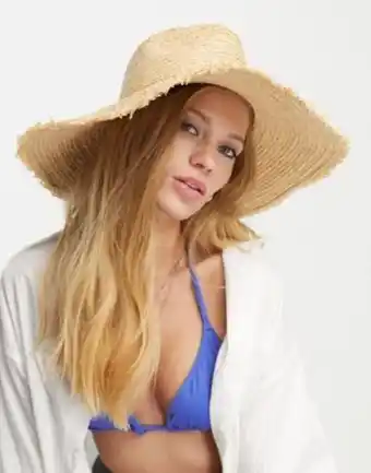 ASOS Asos design natural straw wide brim fedora with size adjuster ajánlat