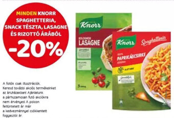 Minden Knorr spaghetteria, snack tészta, lasagne és rizottó árából