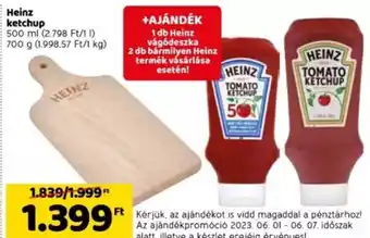 Spar Heinz ketchup 500 ml / 700 g ajánlat