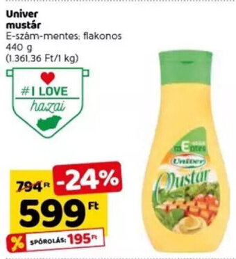 Spar Univer mustár 440 g ajánlat