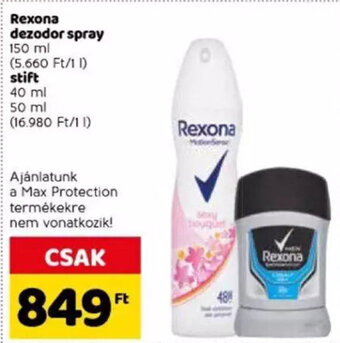 Rexona dezodor spray 150 ml / stift 40 / 50 ml