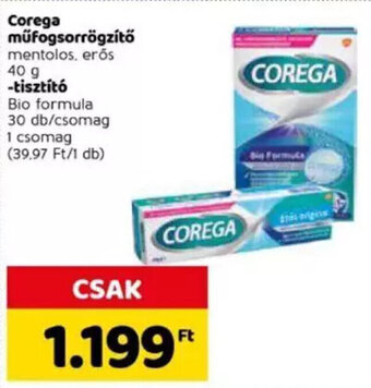 Corega műfogsorrögzítő 40 g / -tisztító 30 db