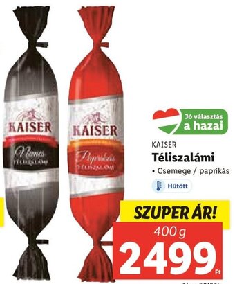 Lidl Kaiser Téliszalámi 400 g ajánlat