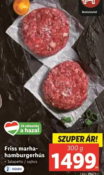 Lidl Friss marha hamburgerhús 300 g ajánlat