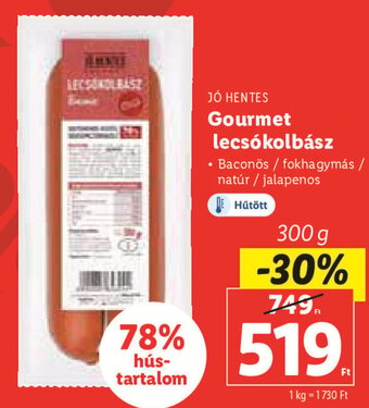 Jó Hentes Gourmet lecsókolbász 300 g