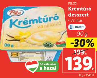 Lidl Pilos Krémtúró desszert 90 g ajánlat