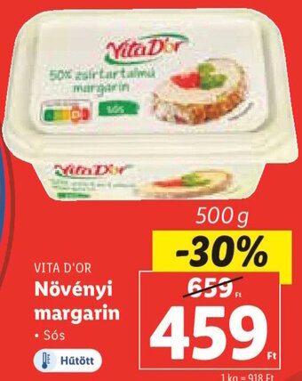 Lidl Vita d'Or Növényi margarin 500 g ajánlat