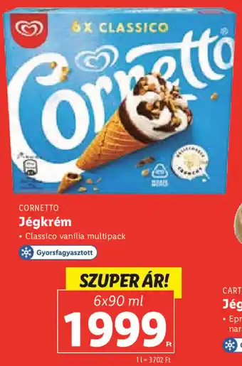 Lidl Cornetto Jégkrém 6 x 90 ml ajánlat