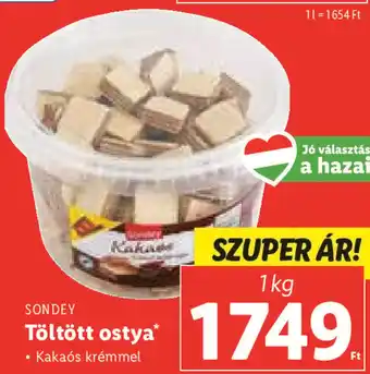 Lidl Sondey Töltött ostya 1 kg ajánlat