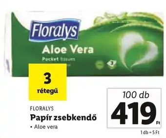 Floralys Papír zsebkendő 100 db