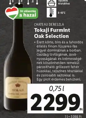 Lidl Chateau De Reszla Tokaji Furmint Oak Selection 0,75 l ajánlat