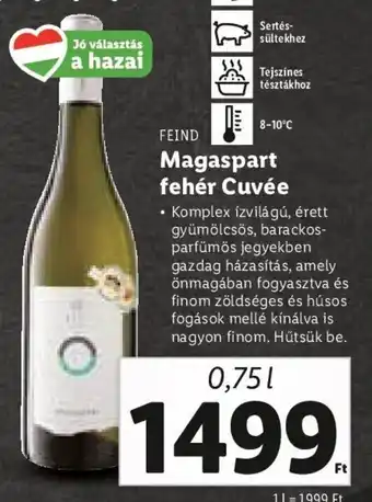 Lidl Feind Magaspart fehér Cuvée 0,75 l ajánlat