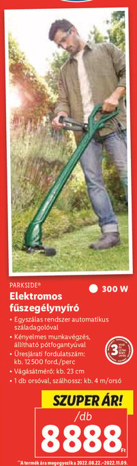 Lidl parkside Elektromos fűszegélynyíró 1 db ajánlat