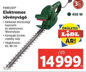Lidl Parkside Elektromos sövényvágó 1 db ajánlat