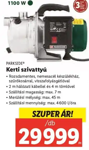 Lidl Parkside Kerti szivattyú 1 db ajánlat