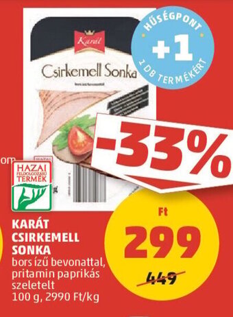 PENNY Karát Csirkemell Sonka 100 g ajánlat