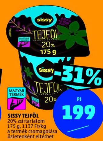 PENNY Sissy tejföl 175 g ajánlat
