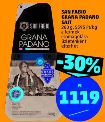 PENNY San Fabio Grana padano sajt 200 g ajánlat