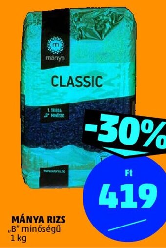 PENNY Mánya rizs 1 kg ajánlat