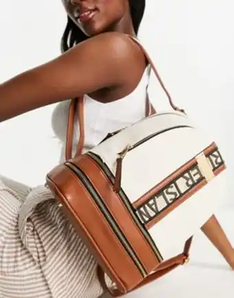 ASOS River island canvas logo backpack in cream ajánlat
