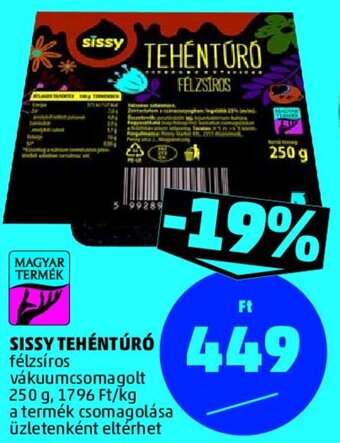 PENNY Sissy tehéntúró 250 g ajánlat