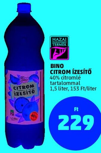 PENNY Bino Citrom ízesítő 1,5 l ajánlat