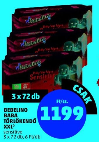 PENNY Bebelino baba törlőkendő XXL 3 x 72 db ajánlat