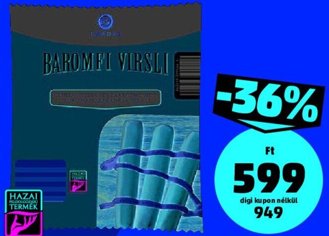 PENNY Dárdás baromfi virsli 500 g ajánlat