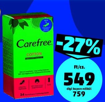 PENNY Carefree tisztasági betét 30 / 34 db ajánlat