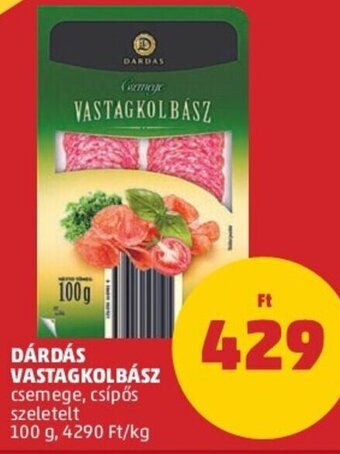 PENNY Dárdás vastagkolbász 100 g ajánlat