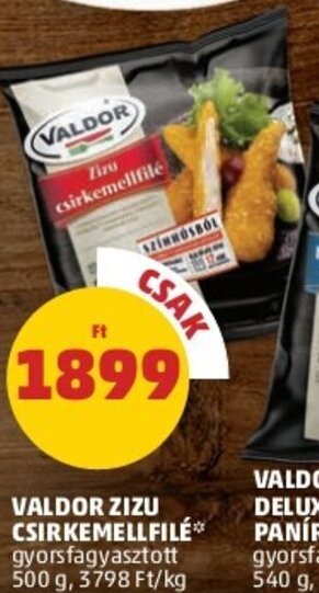 PENNY Valdor zizu csirkemellfilé 500 g ajánlat