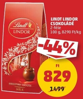 PENNY Lindt lindor csokoládé 100 g ajánlat