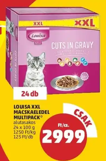 PENNY Louisa XXL macskaeledel multipack 24 x 100 g ajánlat