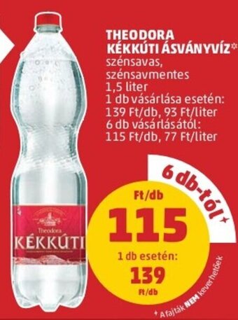 PENNY Theodora kékkúti ásványvíz 1,5 l ajánlat
