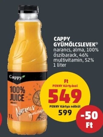 PENNY Cappy gyümölcslevek 1 l ajánlat