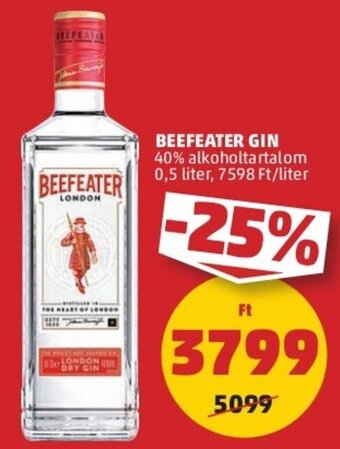 PENNY Beefeater gin 0,5 l ajánlat