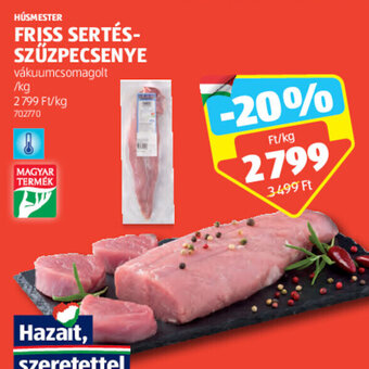 ALDI HÚSMESTER FRISS SERTÉS-SZŰZPECSENYE 1 kg ajánlat