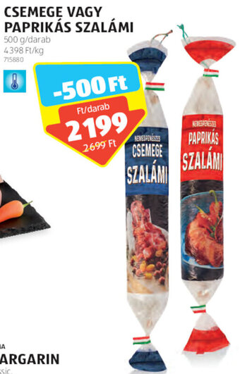 ALDI CSEMEGE VAGY PAPRIKÁS SZALÁMI 500 g ajánlat