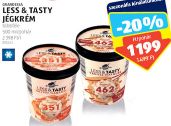 ALDI GRANDESSA LESS & TASTY JÉGKRÉM 500 ml ajánlat