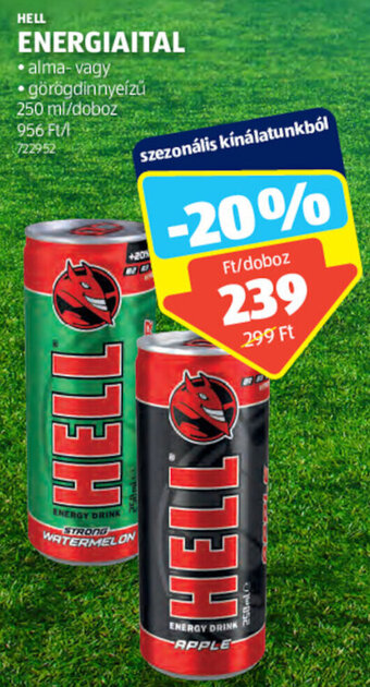 ALDI HELL ENERGIAITAL 250 ml ajánlat