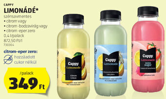 ALDI CAPPY LIMONÁDÉ 0,4 l ajánlat