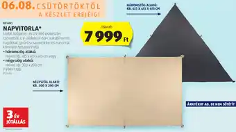 ALDI BELAVI NAPVITORLA 1 db ajánlat