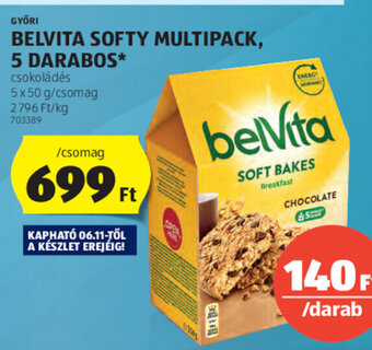 ALDI GYŐRI BELVITA SOFTY MULTIPACK, 5 x 50 g ajánlat
