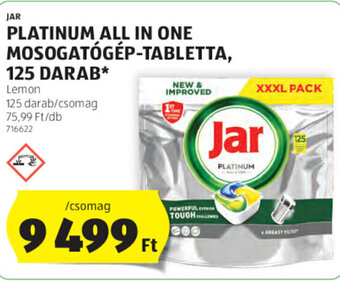 ALDI JAR PLATINUM ALL IN ONE MOSOGATÓGÉP-TABLETTA, 125 db ajánlat