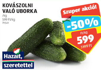 ALDI KOVÁSZOLNI VALÓ UBORKA 1 kg ajánlat