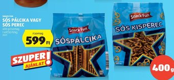 ALDI SNACK FUN SÓS PÁLCIKA VAGY SÓS PEREC 400 g ajánlat