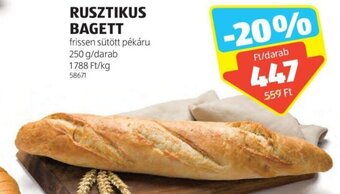 ALDI RUSZTIKUS BAGETT 250 g ajánlat