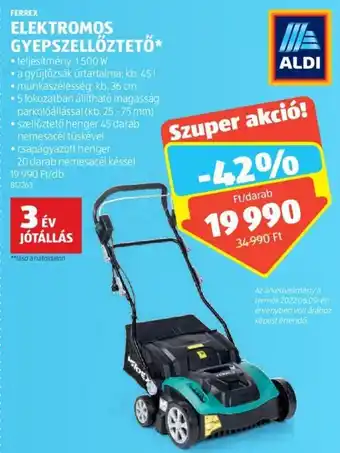 ALDI FERREX ELEKTROMOS GYEPSZELLŐZTETŐ 1 db ajánlat