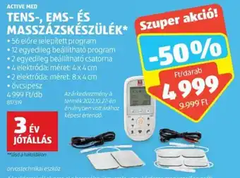ALDI ACTIVE MED TENS-, EMS- ÉS MASSZÁZSKÉSZÜLÉK 1 db ajánlat